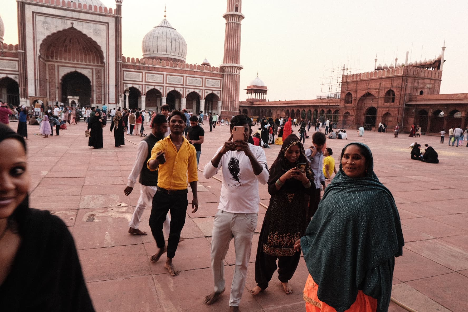 Curious people in Delhi