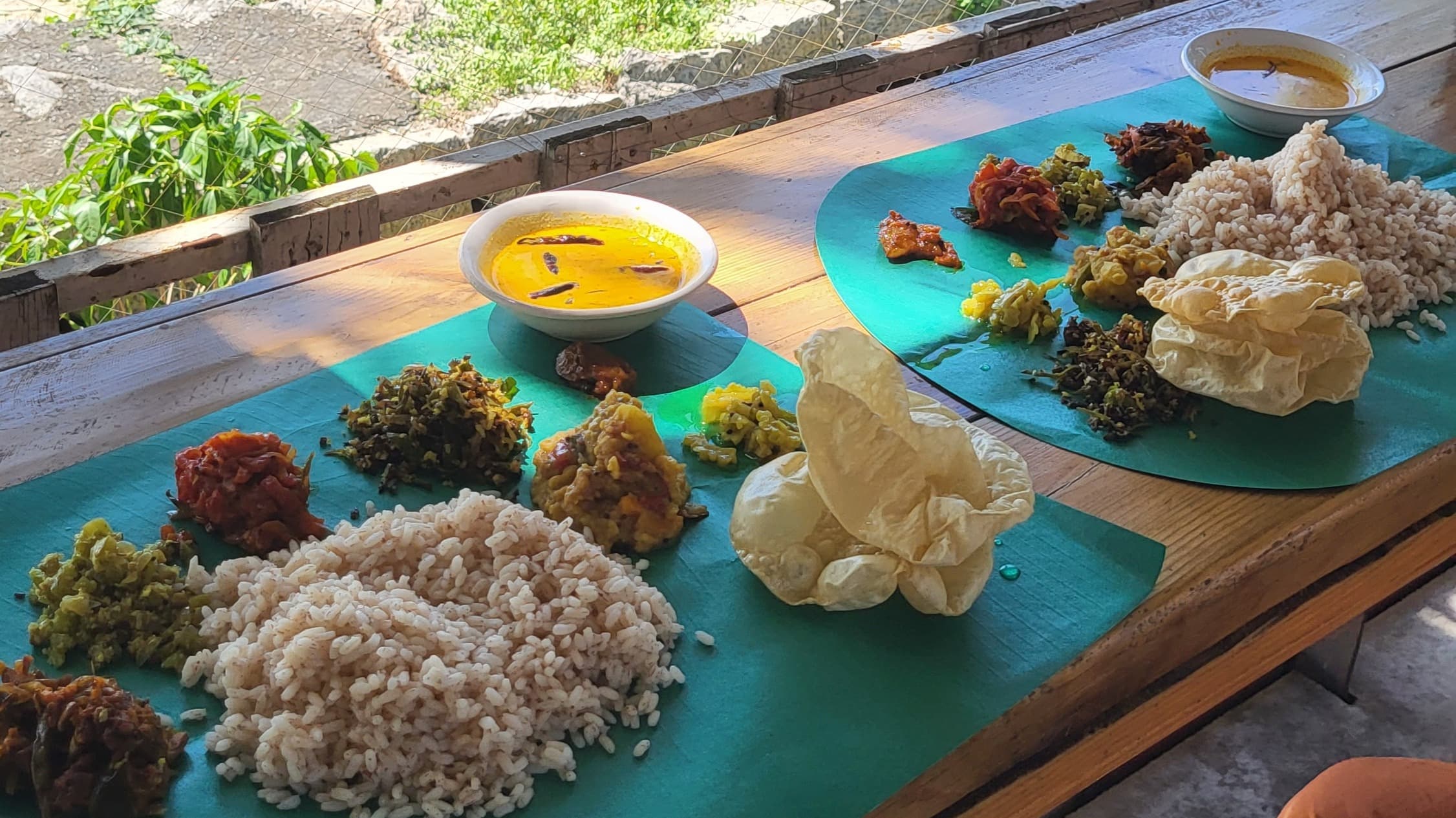 Thali Meal, typical dish in Kerala